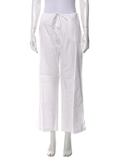Pre-owned Frankies Bikinis Wide Leg Pants In White