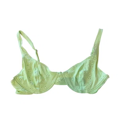 Frankies Bikinis Women's Anna Eyelet Top In Mint In Multi