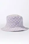 Frankies Bikinis Women's Jax Bucket Hat In Purple Check In Purple