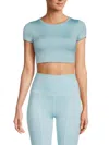 Frankies Bikinis Zippy Baby Tee Top In Baby Blue In Baby Blue