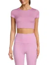 Frankies Bikinis Women's Zippy Baby Tee In Baby Pink