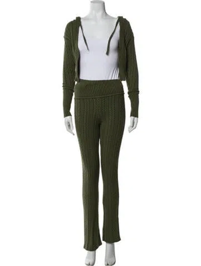 Pre-owned Frankies Bikinis Wool Set In Green