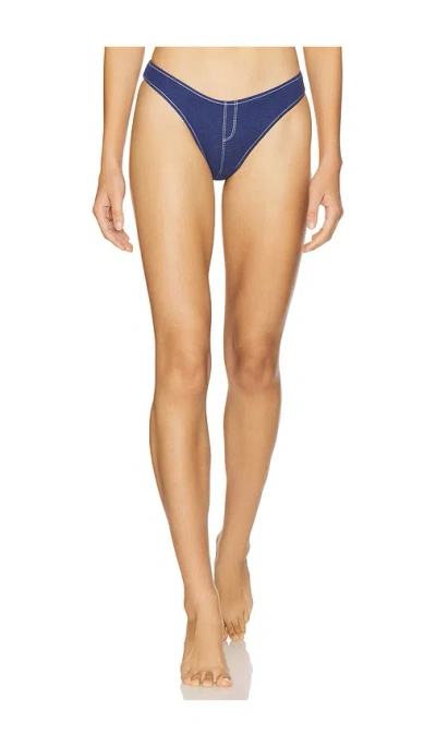 Frankies Bikinis X Bella Hadid Blue Bikini Bottom