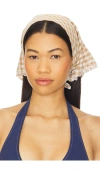 Frankies Bikinis X Bella Hadid Little Miss Head Scarf In Neutral