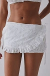 Frankies Bikinis X Bella Hadid Little Miss Mini Short In Salt Air Eyelet, Women's At Urban Outfitters