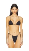 Frankies Bikinis X Bella Hadid Lumia Bikini Top In Lucky Leopard