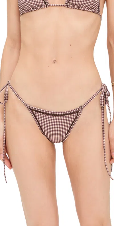 Frankies Bikinis X Bella Hadid Mackenzie Bottoms Dream Eyelet Gingham