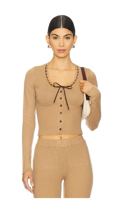 FRANKIES BIKINIS X BELLA HADID TEXAS KNIT CARDIGAN