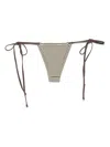 Frankies Bikinis X Bella Hadid Tia String Bikini Bottoms In Brown