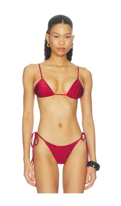 Frankies Bikinis X Devon Lee Carlson Elena Reversible Bikini Top In Shopaholic