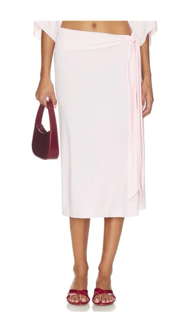 Frankies Bikinis X Devon Lee Carlson Lola Jersey Midi Skirt In Ballerina
