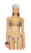 Frankies Bikinis X Devon Lee Carlson Nick Triangle Bikini Top In Rawr