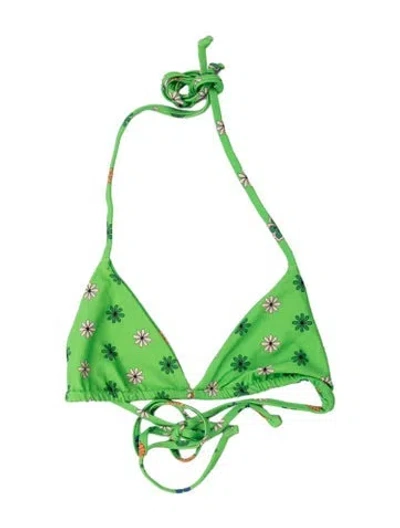 Pre-owned Frankies Bikinis X Hailee Steinfekd Floral Print Top In Green