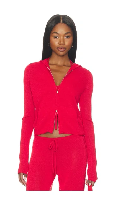 Frankies Bikinis X Jennie Atlas Knit Hoodie In Red