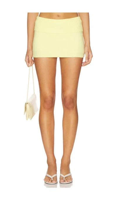 Frankies Bikinis X Jennie Briar Cloud Knit Skort In Yellow