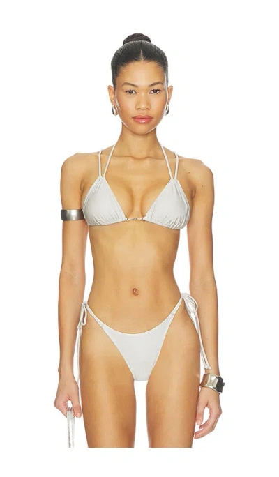 Frankies Bikinis X Jennie Mabel Satin Top In White