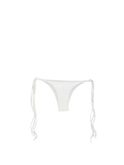 Frankies Bikinis X Jennie Mabel Side-tie Bikini Bottoms In White