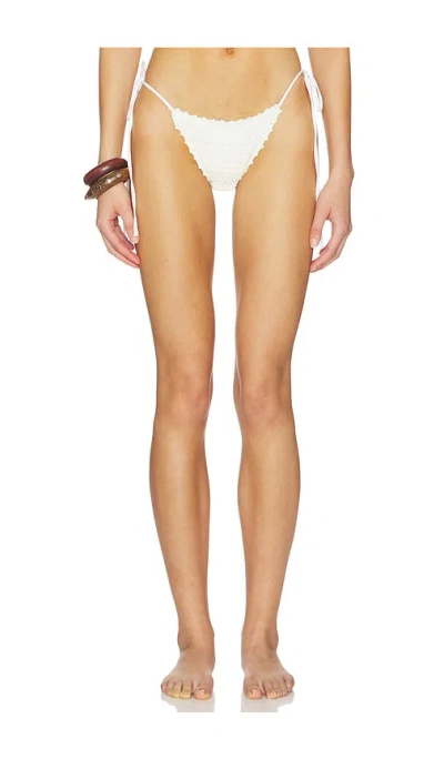 Frankies Bikinis X Jennie Mackenzie Crochet Bottom In White