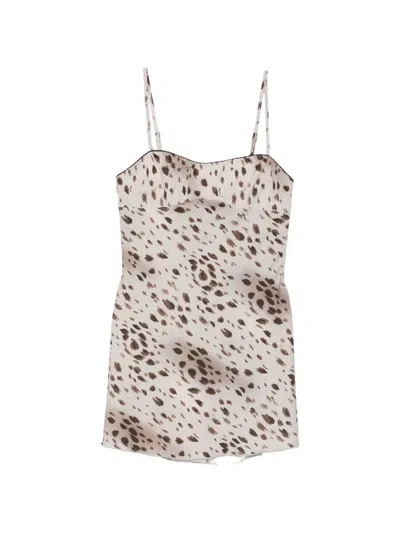 Frankies Bikinis X Jennie Scarlet Mini Dress In Animal Print