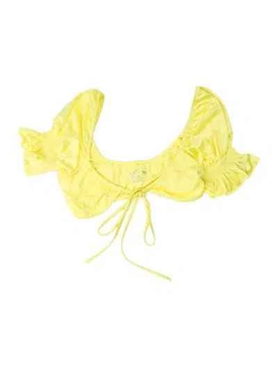 Pre-owned Frankies Bikinis X Naomi Osaka Top In Yellow
