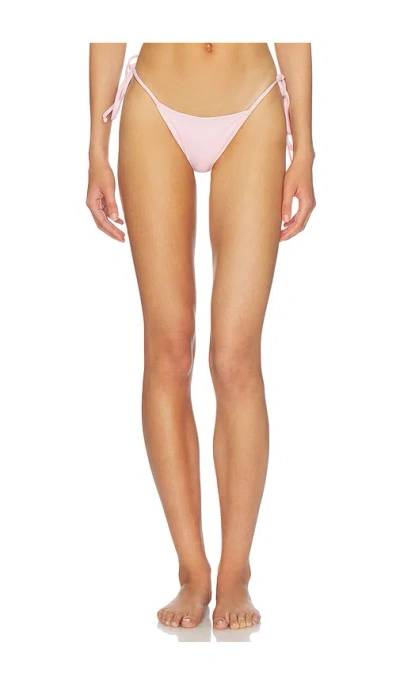 Frankies Bikinis X Paige Lorenze Divine Ribbed Bikini Bottom In Brown