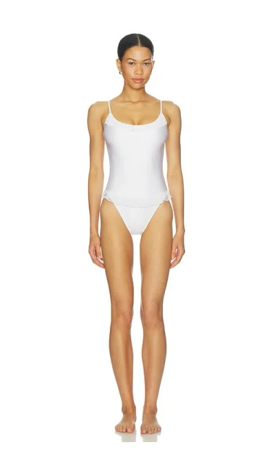 Frankies Bikinis X Paige Lorenze Juliet Satin One Piece In White