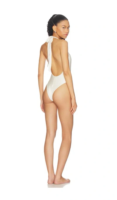 Frankies Bikinis X Paige Lorenze Tommy Satin One Piece In White