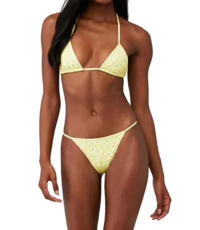 Frankies Bikinis X Pamela Anderson Zeus Micro Triangle Bikini Top In Paradise Cove In Sky Blossom