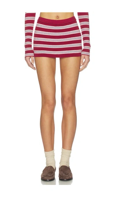 Frankies Bikinis X Revolve Marialla Cloud Knit Skort In Red