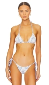 Frankies Bikinis X Sydney Sweeney Nick Bikini Top In Farfalle