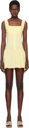 Frankies Bikinis Yellow Christa Minidress In Sunflower