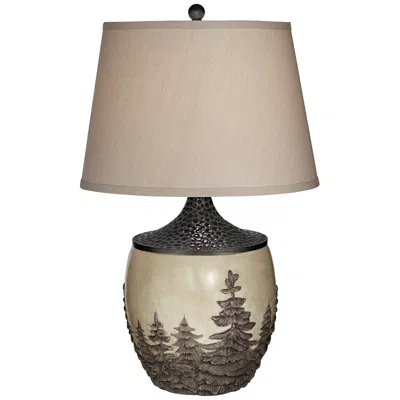 Franklin Iron Works 30" High Great Forest Fir Tree Rustic Table Lamp