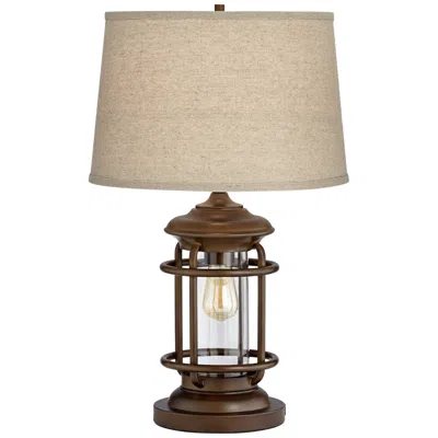 Franklin Iron Works Andreas 26" Industrial Night Light Usb Table Lamp