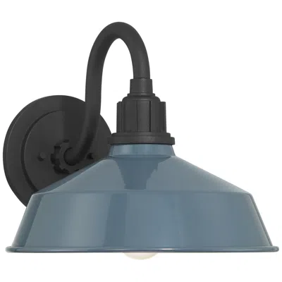 Franklin Iron Works Arnett 10 1/2" High Denim Blue Outdoor Barn Wall Light