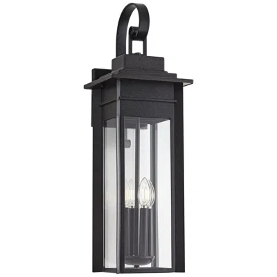 Franklin Iron Works Bransford 28 1/4" Black-gray Outdoor Wall Light