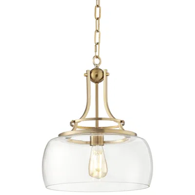 Franklin Iron Works Charleston 13 1/2" Wide Brass Led Pendant Light