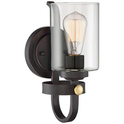 Franklin Iron Works Eagleton 12" Oil-rubbed Bronze Led Wall Sconce