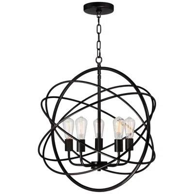 Franklin Iron Works Ellery 24 3/4" Bronze Sphere 5-light Led Pendant