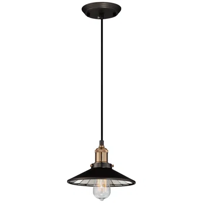 Franklin Iron Works Emile 8 3/4" Industrial Bronze Led Mini Pendant