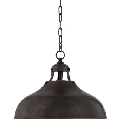Franklin Iron Works Essex 16" Dyed Bronze Metal Rustic Pendant Light
