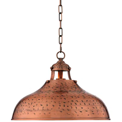 Franklin Iron Works Essex 16" Wide Metal Copper Dome Pendant Light