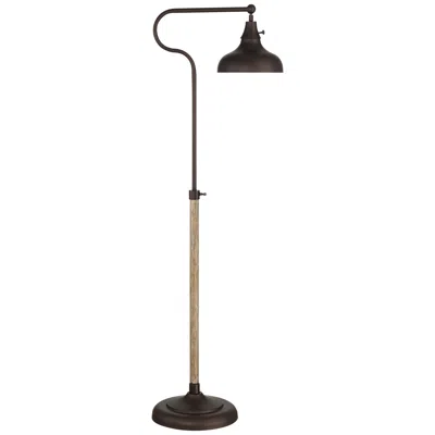 Franklin Iron Works Ferris Adjustable Height Bronze Pharmacy Floor Lamp With Smart Socket