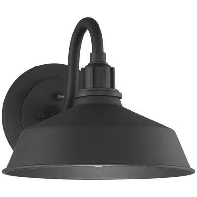 Franklin Iron Works Fiw Arnett 12 1/2" Wide Textured Black Dusk To Dawn Barn Light