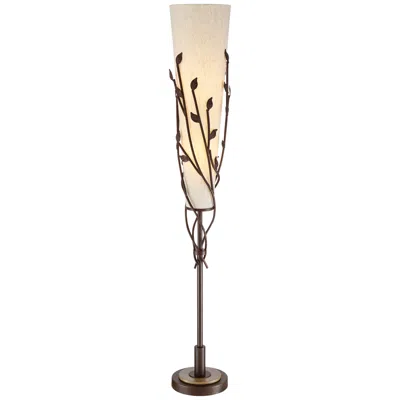 Franklin Iron Works Folia 66" Bronze Organic Vine Uplight Floor Lamp