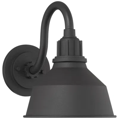 Franklin Iron Works Franklin Iron Arnett 8" Textured Black Industrial Outdoor Barn Light