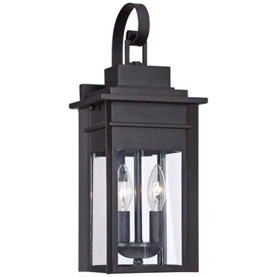 Franklin Iron Works Franklin Iron Bransford 17" Black-gray Outdoor Lantern Wall Light