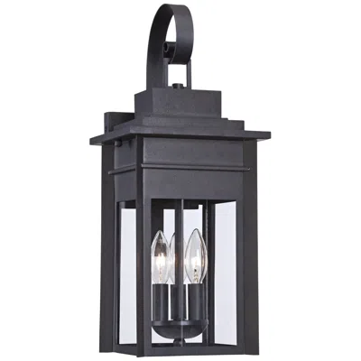 Franklin Iron Works Franklin Iron Bransford 19" Black-gray Outdoor Lantern Wall Light
