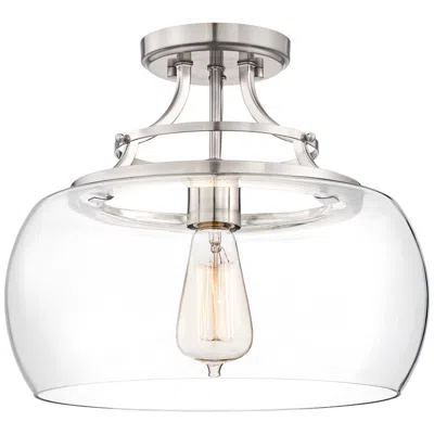 Franklin Iron Works Franklin Iron Charleston 13 1/2" Wide Brushed Nickel Led Ceiling Light