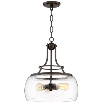 Franklin Iron Works Franklin Iron Charleston 16" Painted Bronze 3-light Led Pendant Light