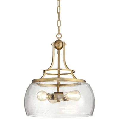 Franklin Iron Works Franklin Iron Charleston 16" Warm Gold 3-light Led Luxe Pendant Light